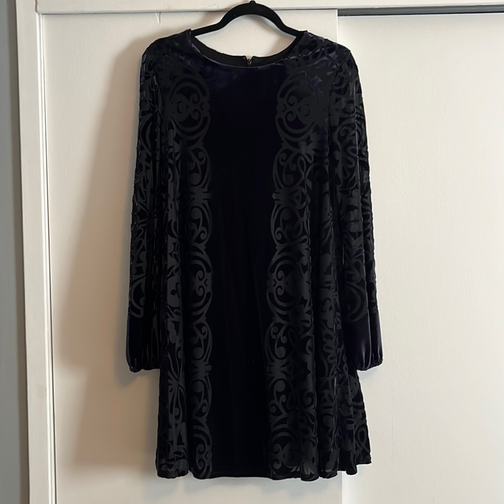 Taylor velvet long sleeve dress, size 10
